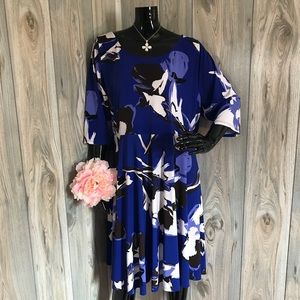 Size 18/20 Lane Bryant Blue Flower Dress